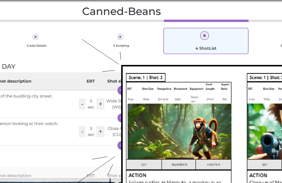 AI script and storyboard generator screen3